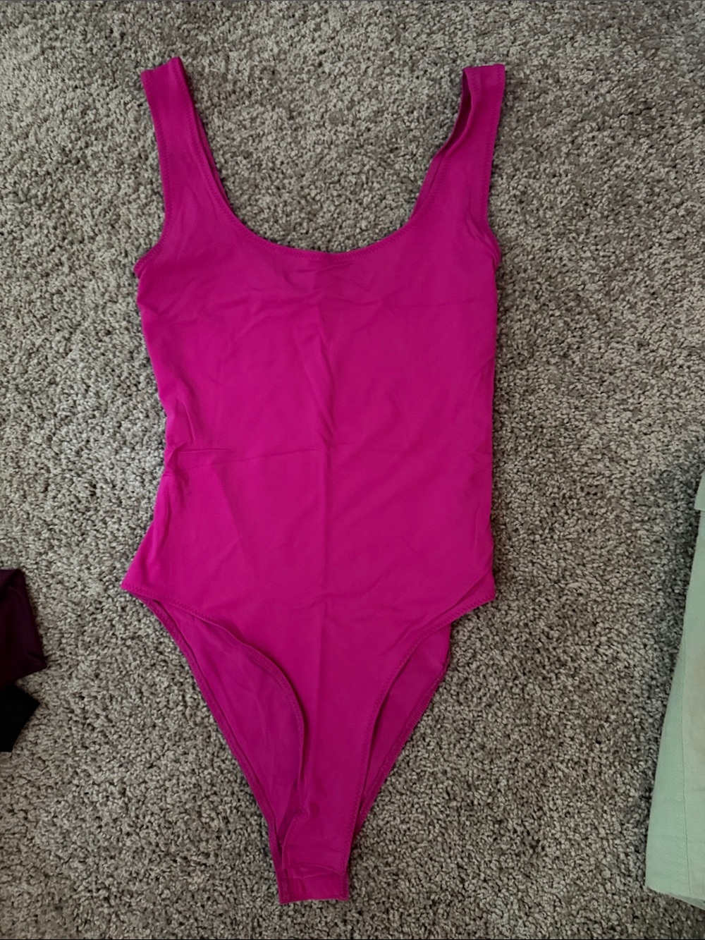 ZARA Hot Pink Scoop Neck bodysuit small
